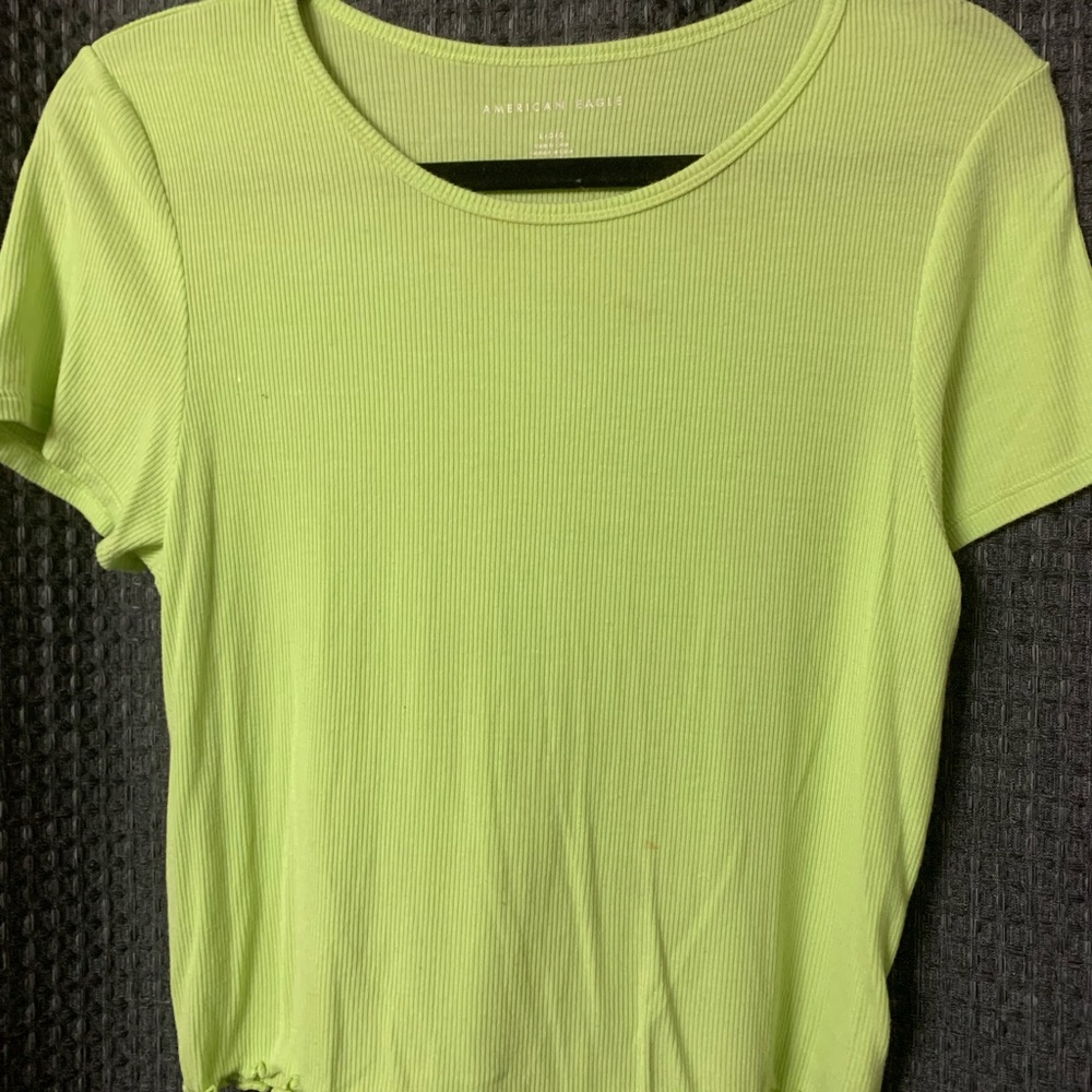 AE fluorescent green crop top